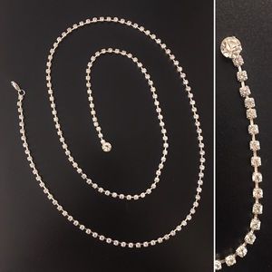 Sparkly Silver color Rhinestone belt